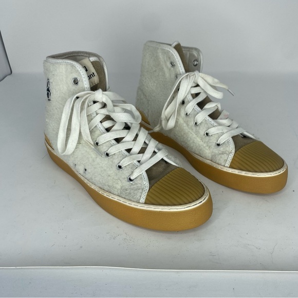 ISABEL MARANT Benkeen Shearling High Top Logo Sneaker - Picture 4 of 11